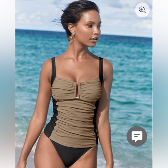 NWT Venus slenderizing tankini size 6 with high waist bikini bottoms size 4. - Picture 11 of 13